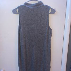 Grey tank top turtle neck dress.